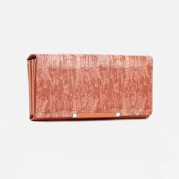 Кошелёк женский на магнитах, цвет пудровый