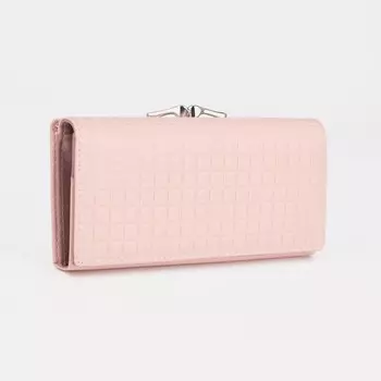 Кошелёк женский на магнитах, цвет розовый