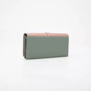 Кошелёк на магнитах, цвет розовый/зелёный