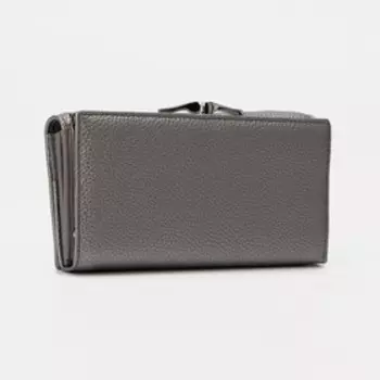 Кошелёк на магнитах, цвет серебряный