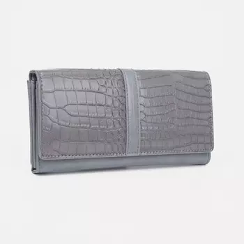 Кошелёк женский на магнитах, цвет серый
