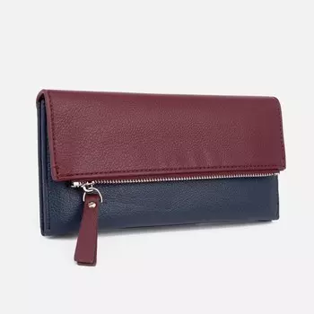 Кошелёк на магнитах, цвет синий/бордовый