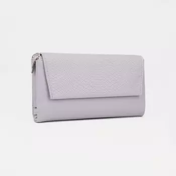 Кошелёк женский на магнитах, цвет светло-серый