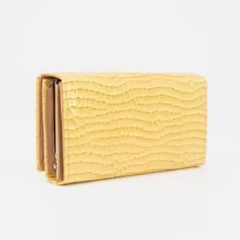 Кошелёк на магните, цвет жёлтый