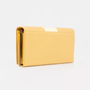 Кошелёк женский на магнитах, цвет жёлтый