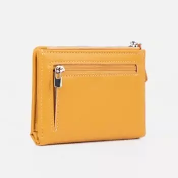 Кошелёк женский на магните, цвет жёлтый