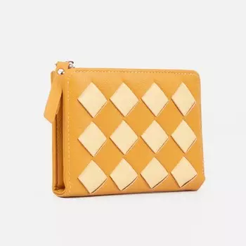 Кошелёк женский на магните, цвет жёлтый