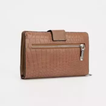 Кошелёк женский на магните, цвет бежевый