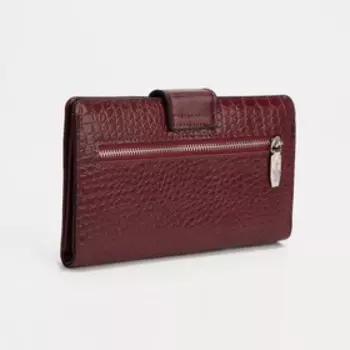 Кошелёк на магните, цвет бордовый
