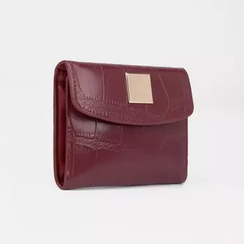 Кошелёк на магните, цвет бордовый