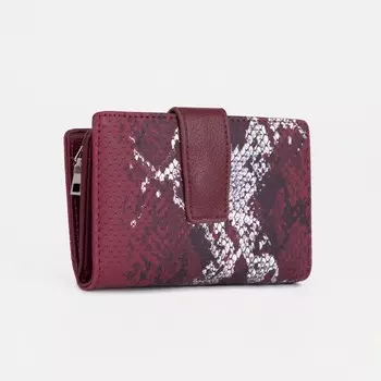 Кошелёк женский на магните, цвет бордовый