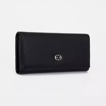 Кошелёк женский на магните, цвет чёрный