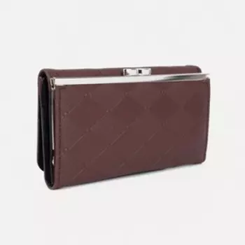 Кошелёк на магните, цвет коричневый