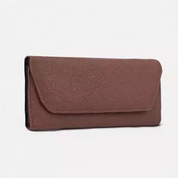Кошелёк женский на магните, цвет коричневый