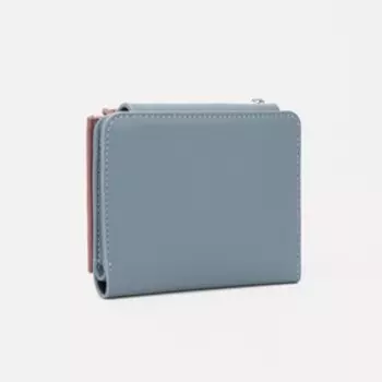 Кошелёк на магнитах, цвет розовый/серый