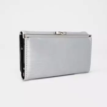 Кошелёк женский на магните, цвет серый