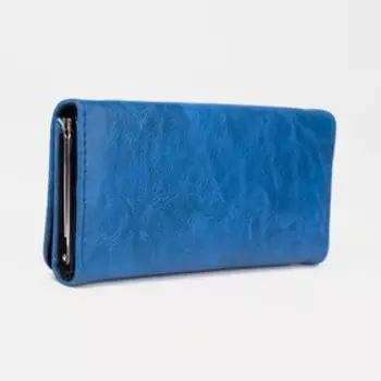 Кошелёк женский на магните, цвет синий