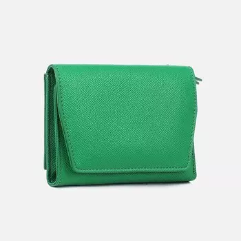 Кошелёк женский на магните, цвет зелёный