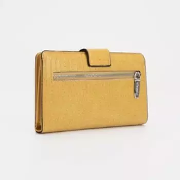 Кошелёк женский на магните, цвет жёлтый