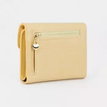 Кошелёк женский на магните, цвет жёлтый