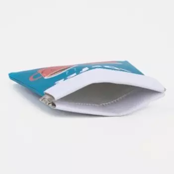 кошелёк на металлической стяжке, цвет голубой