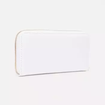 Кошелёк женский на молнии, цвет белый