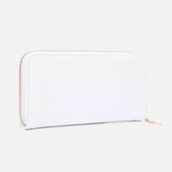 Кошелёк на молнии, цвет белый