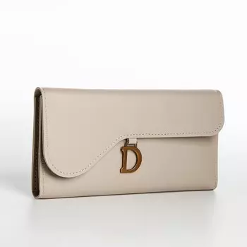 Кошелёк на молнии, цвет бежевый