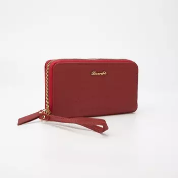 Кошелёк на молнии, цвет бордовый