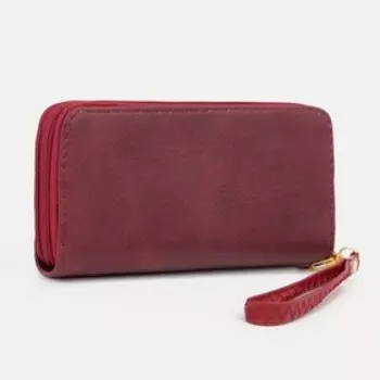 Кошелёк женский на молниях, цвет бордовый