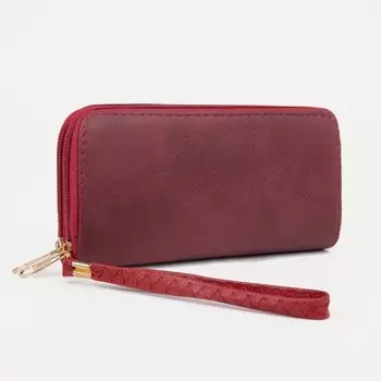 Кошелёк женский на молниях, цвет бордовый