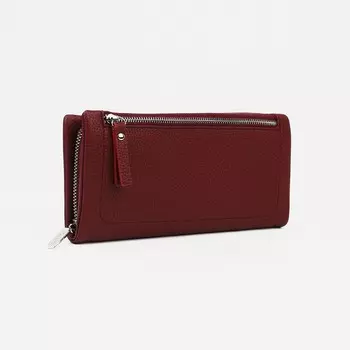 Кошелёк на молнии, цвет бордовый