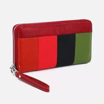 Кошелёк на молнии, цвет бордовый