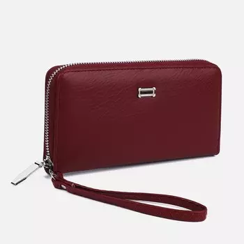 Кошелёк женский на молнии, цвет бордовый