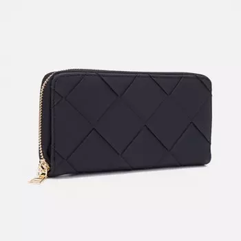 Кошелёк женский на молнии, цвет чёрный