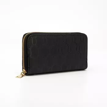 Кошелёк на молнии, цвет чёрный