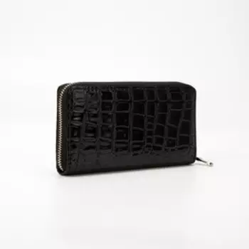 Кошелёк на молнии, цвет чёрный