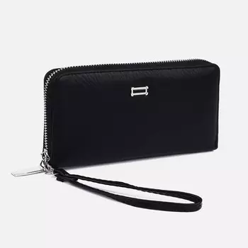 Кошелёк женский на молнии, цвет чёрный