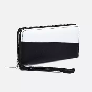 Кошелёк женский на молнии, цвет чёрный