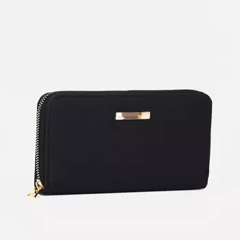 Кошелёк на молнии, цвет чёрный