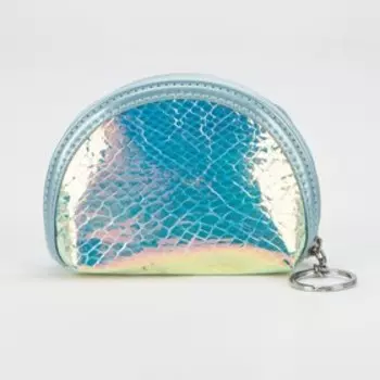 Кошелёк на молнии, цвет голубой