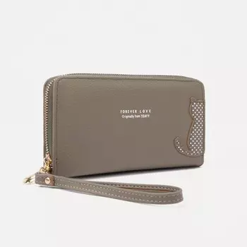 Кошелёк на молнии, цвет хаки