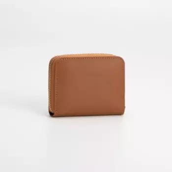 Кошелёк на молнии, цвет коричневый