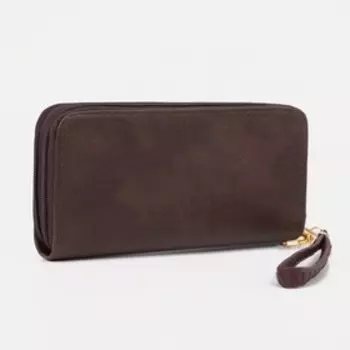 Кошелёк женский на молниях, цвет коричневый