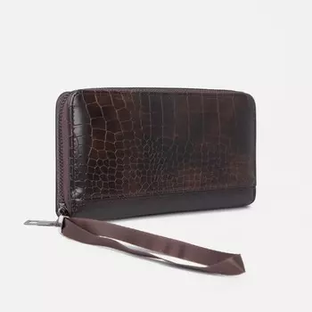 Кошелёк женский на молнии, цвет коричневый