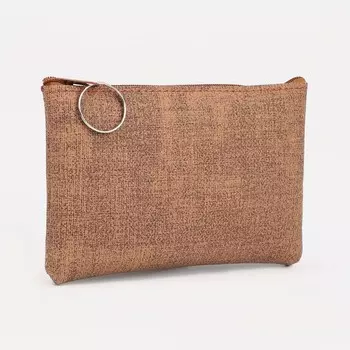 Кошелёк на молнии, цвет коричневый