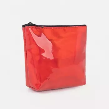 Кошелёк на молнии, цвет красный