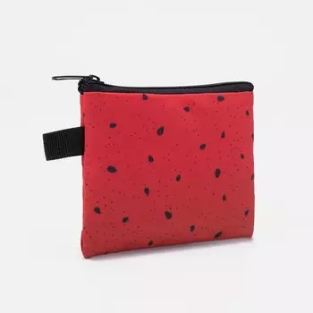 Кошелёк на молнии, цвет красный