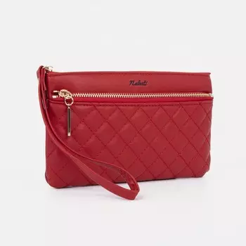 Кошелёк на молнии, цвет красный