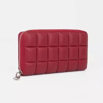 Кошелёк женский на молнии, цвет красный